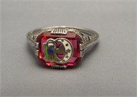 Ladies antique Masonic ring size 6.