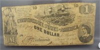 $1 Confederate States of America June 2, 1862