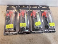 NEW 4 Fishing Lures Marked $7.99 Each