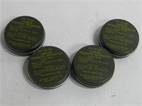 4 Full Vietnam Era Military Issue Sunscreen Tins