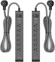 2 Pack Power Bar - Extension Cord with 6 Outlets 2