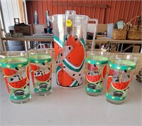 1996 Sirloin Stockaid Watermelon Cups and Pitcher
