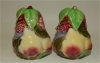 Vintage Hand-Painted Fruits Pear-Shaped Shakers