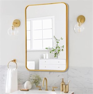 Gold Bathroom Mirror 20 x 30 Inch