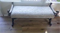 Iron Bench Fabric Seat