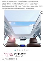 NEW Retractable Sunshade for Tesla Model Y