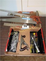 ASSORTED TOOLS, SAWS, STANLEY PLANE: