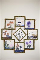 Hand Crafted Trillium Patch Quilt Wall Hanging