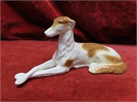 Vintage porcelain Whippet dog figure. No. 35
