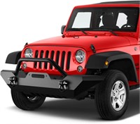 KYX Front Bumper for 07-18 Jeep Wrangler  Black