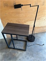 C-Shaped Table + Floor Lamp