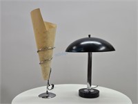 Two Postmodern Table Lamps Mushroom + Hemera