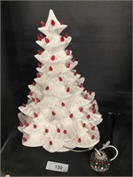 18 Inch White Ceramic Christmas Tree.