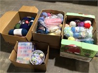 (4) Boxes of Crochet Thread,Yarn,Floss Lot