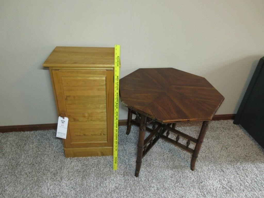 Cabinet and octagon table