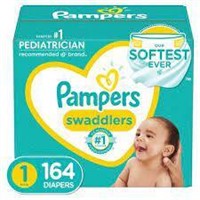 Size 1, 164 count, Pampers Swaddlers