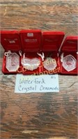 4 Waterford crystal ornaments 82, 85, 88 89