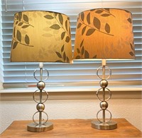 Silver Geometric Table Lamps (2)