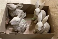 4 yard bunnies. There are two sets of two each.