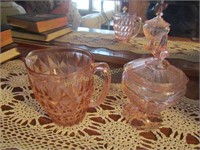 Pink Pitcher & Candy Dish
