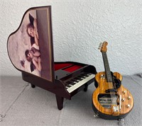 Guitar and Piano Musical Jewelry Boxes