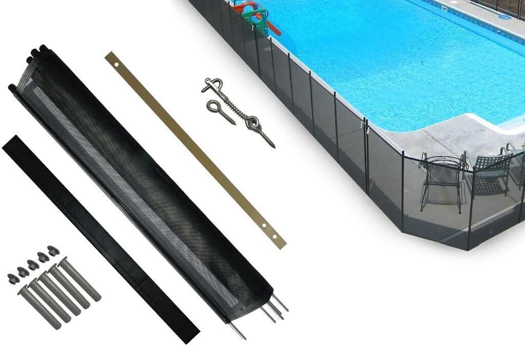 Pool Fence by Life Saver  4 x 12-Feet  Black