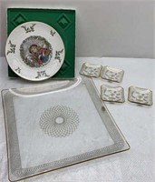 Antique Glass/Porcelain Plates & Serving Dishes