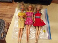 3 Barbie Dolls