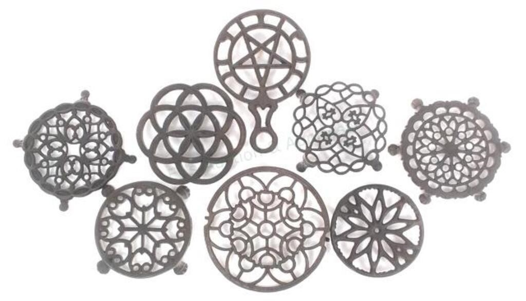 (8) Cast Iron Stove Iron Trivets