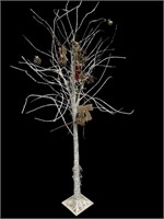 70" Lighted Birch Tree with Ornaments