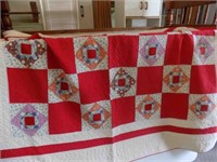 66" x 78" Beautiful Hand Stitched Quilt