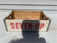 Seven Up Wooden Soda Crate 17 3/4"x11 3/4"x5 1/2"