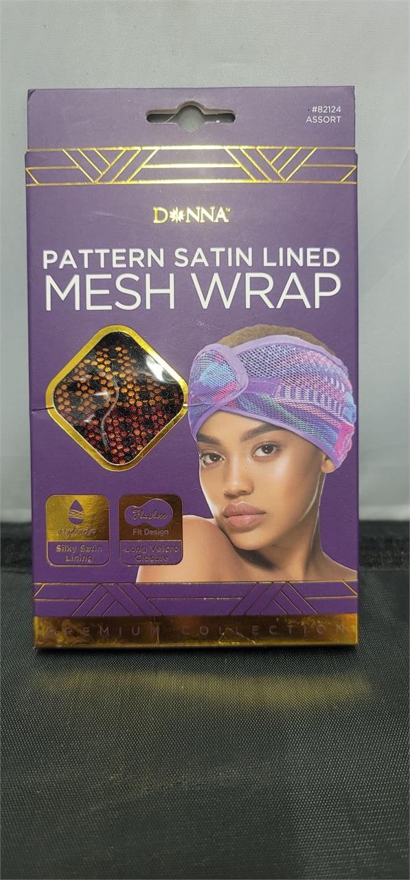 Pattern Satin Lined Mesh Wrap
