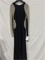 WOMENS BLACK AND RHINESTONE DRESS SIZE 8