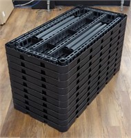 10 Black Plastic Shelving (36"×18"×2") Per Shelf.