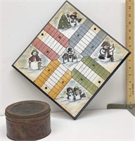 Contemporary painted Parcheesi Board