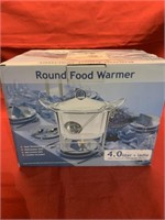 New in the box, round food, warmer and 4.0 L