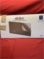 Nivbee acrylic plexiglass sheets two pack 12” x