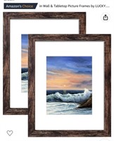 Lucky life, Lovin by 14 inch wood frame picture