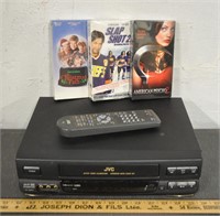 JVC VCR with remote/tapes, tested