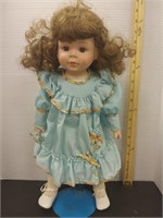 Vintage Porcelain doll 17inches tall