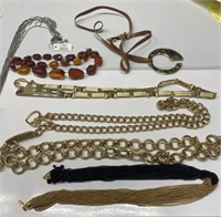 Seven Pieces of Jewelry, Bags & Case