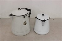 (2) Porcelain Coffee pots