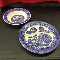 Willow Ware Dinner Plates And MIsc.