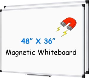 Large Magnetic Dry Erase Whiteboard 48 x 36""