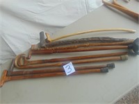 A Selection of 8 Wooden Canes
