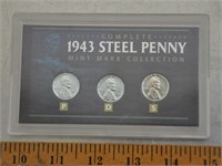1943 US penny mint marks collection