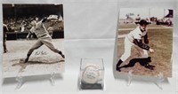 3 Collectable Signed Baseball Items - No COA