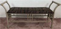 Metal Bench w/Upholstered Seat