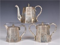 Group of 3 Silver Teapots